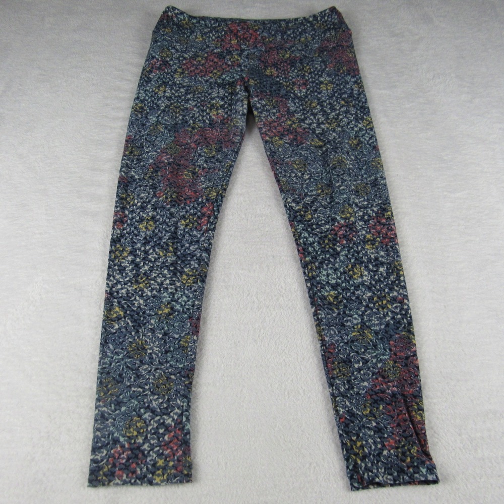 LuLaRoe Leggings Womens OS Multicolor Abstract Floral‎ Stretch Pants